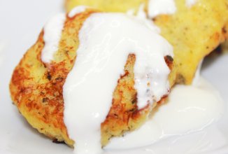 Картофельные драники с творогом по-украински