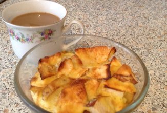 Яблочный пирог в мисочке