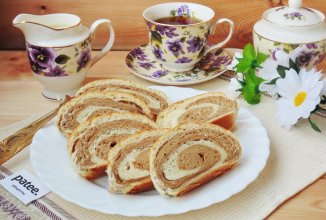 Сдобный рулет "Кофе с молоком"