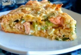 Рыбный пирог с рисом

.