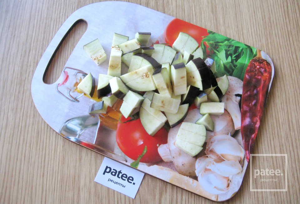 Паста с баклажаном и грибами - Шаг 3