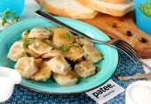 Жареные пельмени