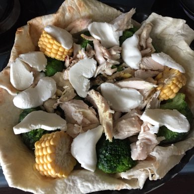 Очень ленивый пирог с курицей и овощами или полезная шаверма - Шаг 4