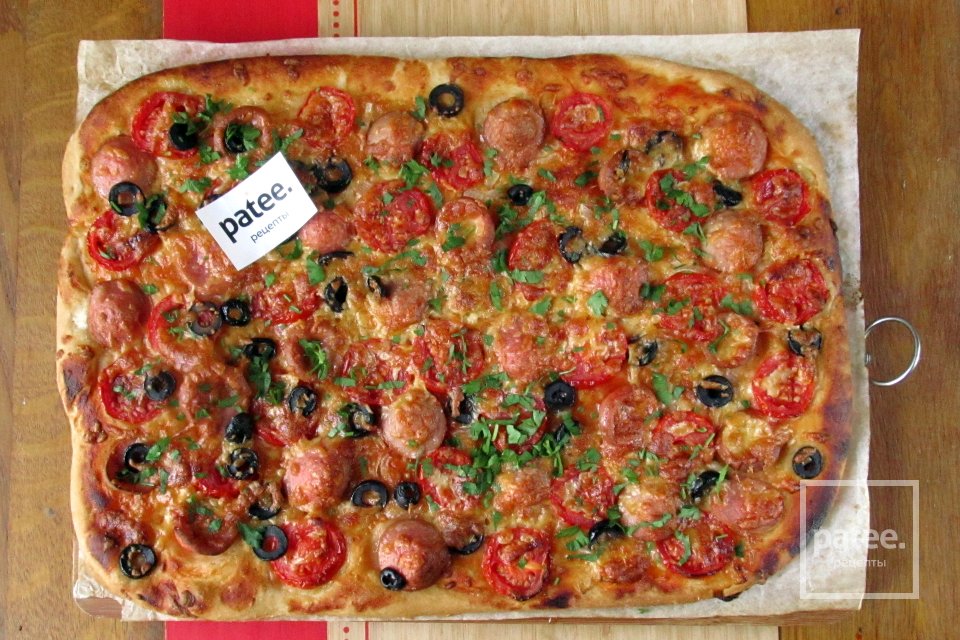 Пицца с сардельками - Шаг 10