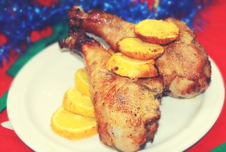 Рождественская Индейка запеченная в духовке с апельсинами