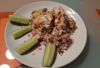 Рыба в горшочке с рисом