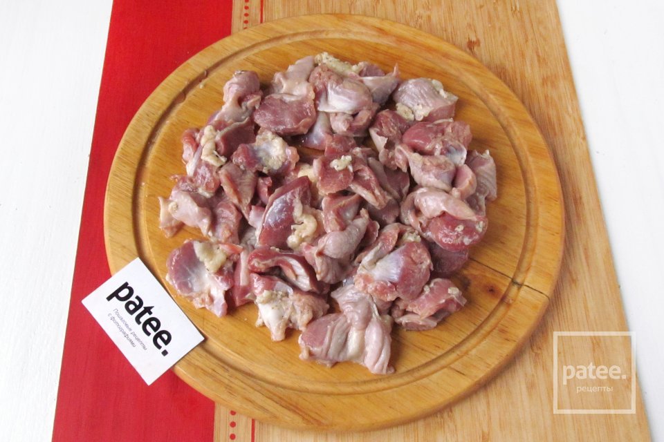 Суп с куриными желудками и яичной лапшой - Шаг 2