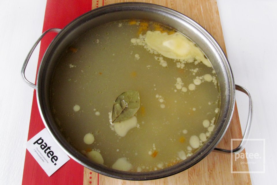 Суп с куриными желудками и яичной лапшой - Шаг 11