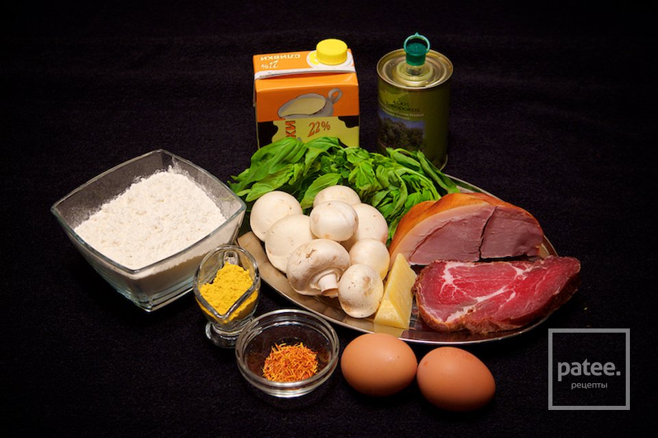 Домашние Тальятелле с шафраном и копченостями - Шаг 3