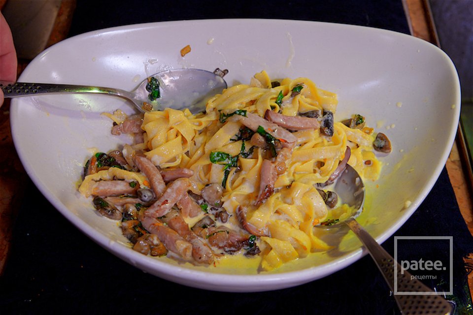 Домашние Тальятелле с шафраном и копченостями - Шаг 29
