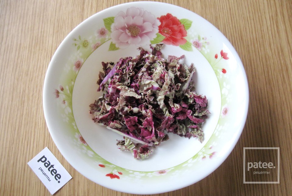 Салат с пурпурной пекинской капустой - Шаг 8