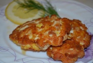 Курино-сырные рубленые котлеты