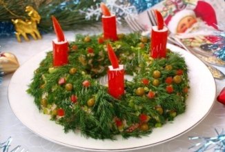 Салат «Рождественский венок».