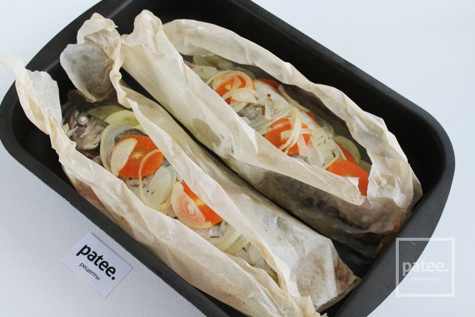 Пелядь с овощами в пергаменте - Шаг 15