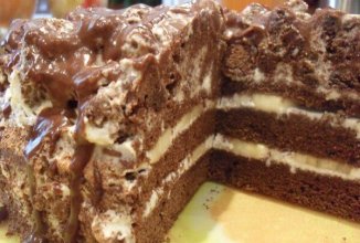 Шоколадно-банановый торт