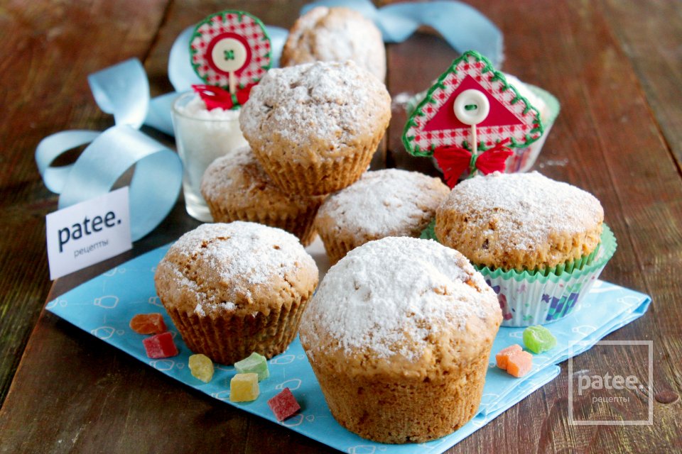 Кексы с цукатами и кокосовой стружкой - Шаг 12