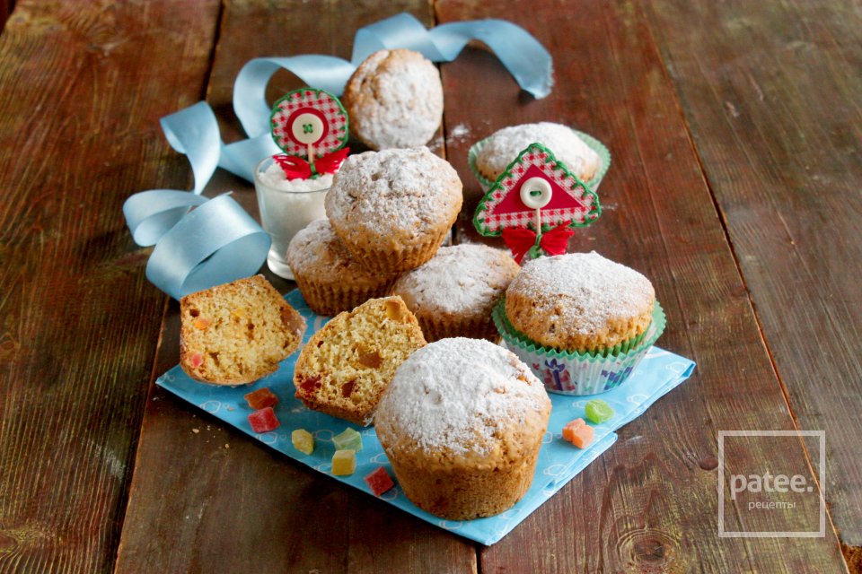 Кексы с цукатами и кокосовой стружкой - Шаг 13