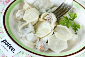 Пельмени с квашеной капустой и фаршем