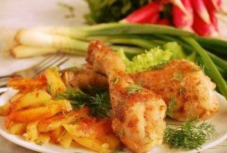 Картофель с курицей в мультиварке.