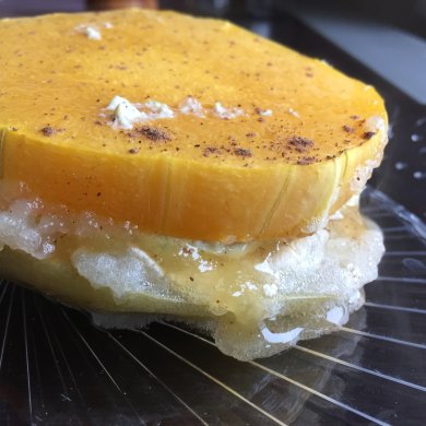 Яблоко слоёное. Запечённые яблоко и тыква, творожный слой, аромат ванили и корицы. - Шаг 5