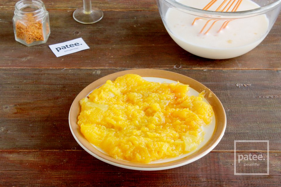 Тыквенные блины с апельсиновой цедрой - Шаг 5
