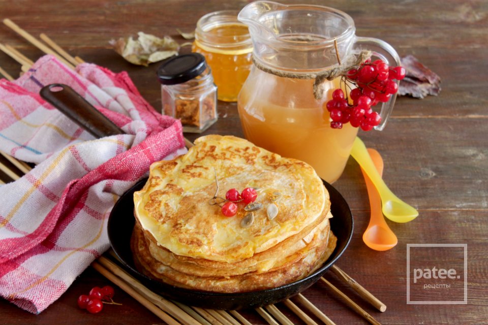 Тыквенные блины с апельсиновой цедрой - Шаг 12