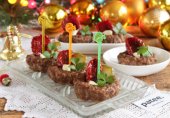 Новогодняя закуска: мясные корзинки