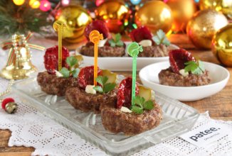 Новогодняя закуска: мясные корзинки