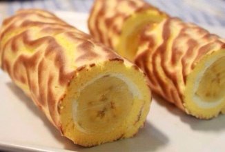 ТВОРОЖНЫЙ РУЛЕТ С БАНАНОМ