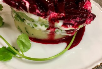 Необыкновенная сельдь под шубой по-постному.