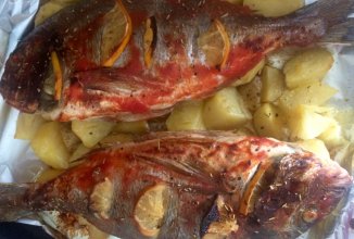 Дорадо с картофелем