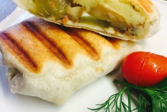 Постное буррито "а-ля-рюс" с белыми грибами.