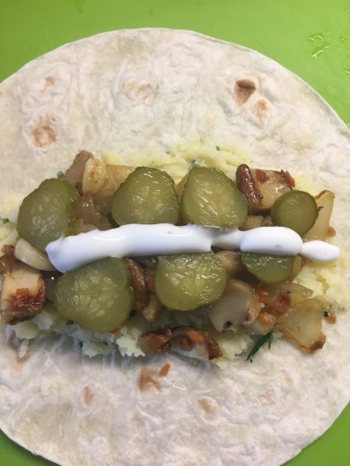 Постное буррито "а-ля-рюс" с белыми грибами. - Шаг 6