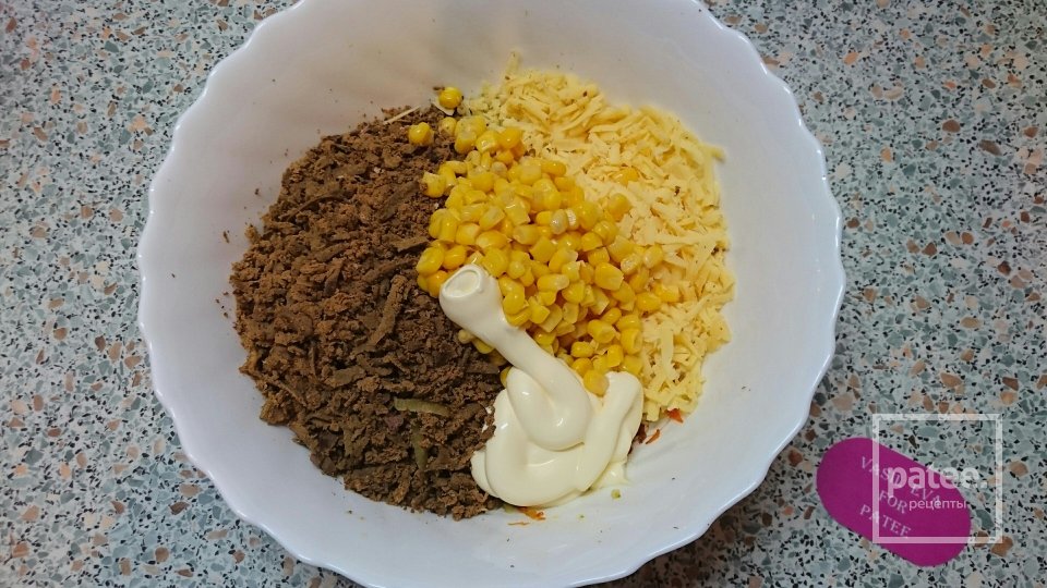 Печеночный салат - Шаг 4