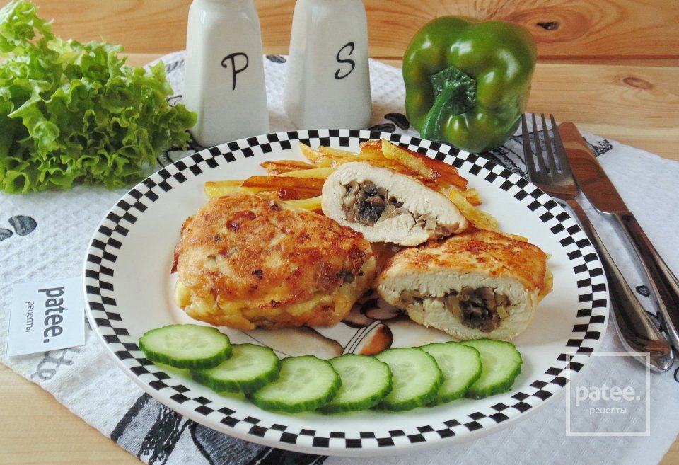 Куриные отбивные с грибами в кляре - Шаг 24