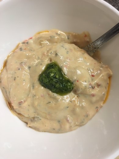 "Красавица" тортилья - гриль с хумусом и печёными овощами на завтрак. - Шаг 2