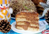 Шоколадно-медовый торт "Шишка" на Новый год