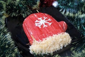 Салат "Варежка Деда Мороза"