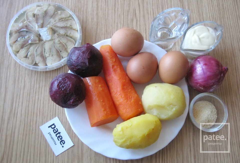 Сельдь под шубой со свекольным суфле - Шаг 1