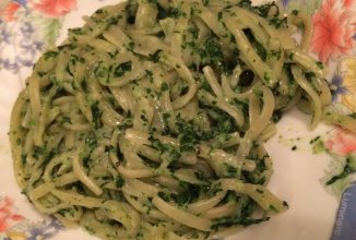 Паста со шпинатом и сливками