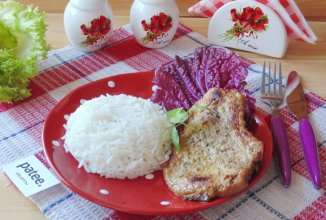 Антрекот из свинины в имбирно-медовом маринаде