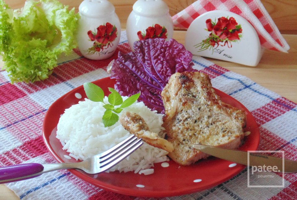 Антрекот из свинины в имбирно-медовом маринаде - Шаг 13