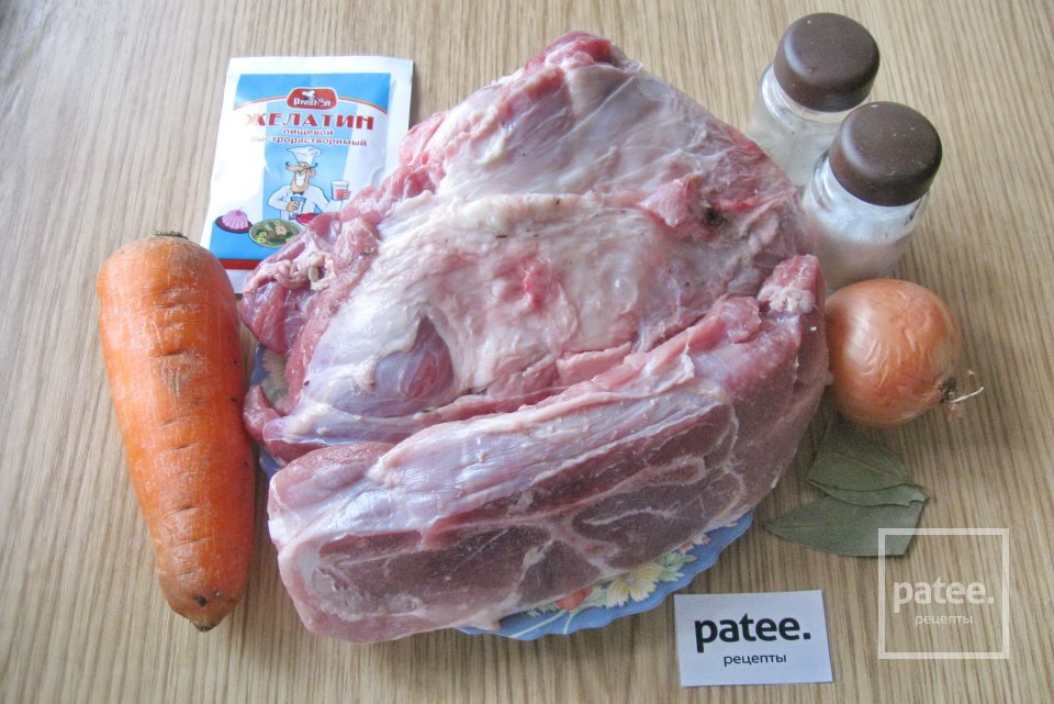 Холодец из говядины со свининой - Шаг 1
