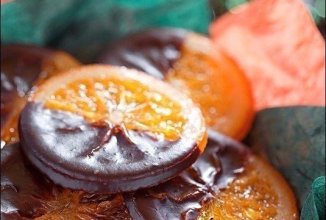 Карамелизованные апельсины в шоколаде