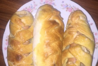 Сосиска в тесте с картошкой