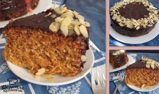 ВАФЕЛЬНЫЙ ТОРТ СО СГУЩЕНКОЙ И ШОКОЛАДОМ 🍰