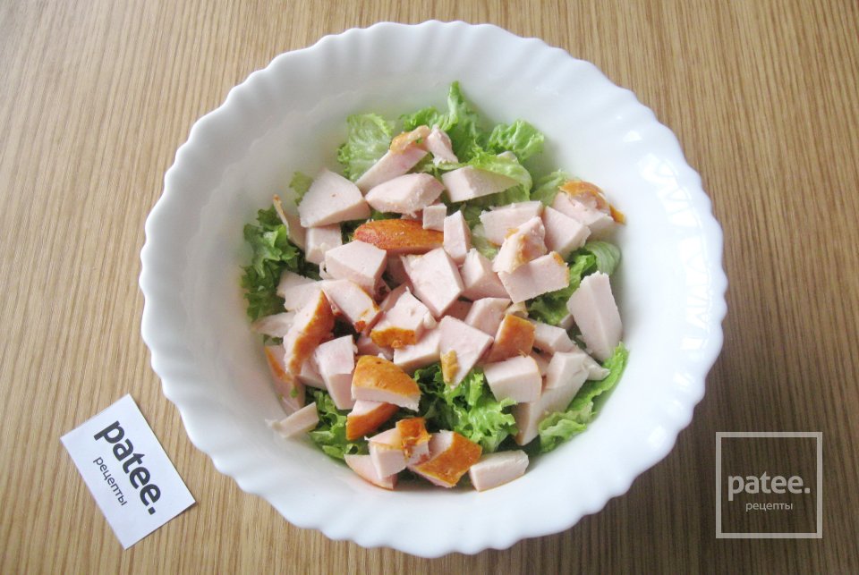 Салат с копченой курицей и сырными шариками - Шаг 7