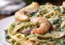 Паста "Альфредо" с креветками