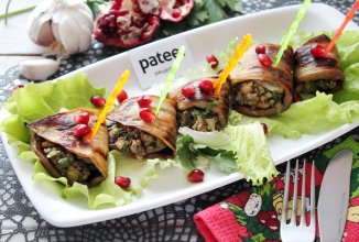 Рулетики из баклажанов по-грузински