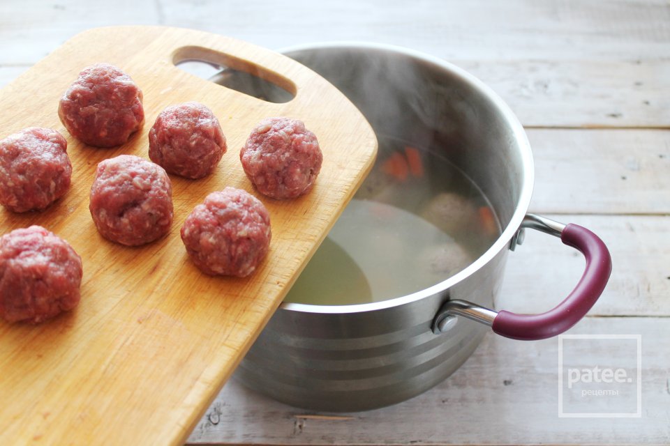 Щи с пекинской капустой и фрикадельками - Шаг 18